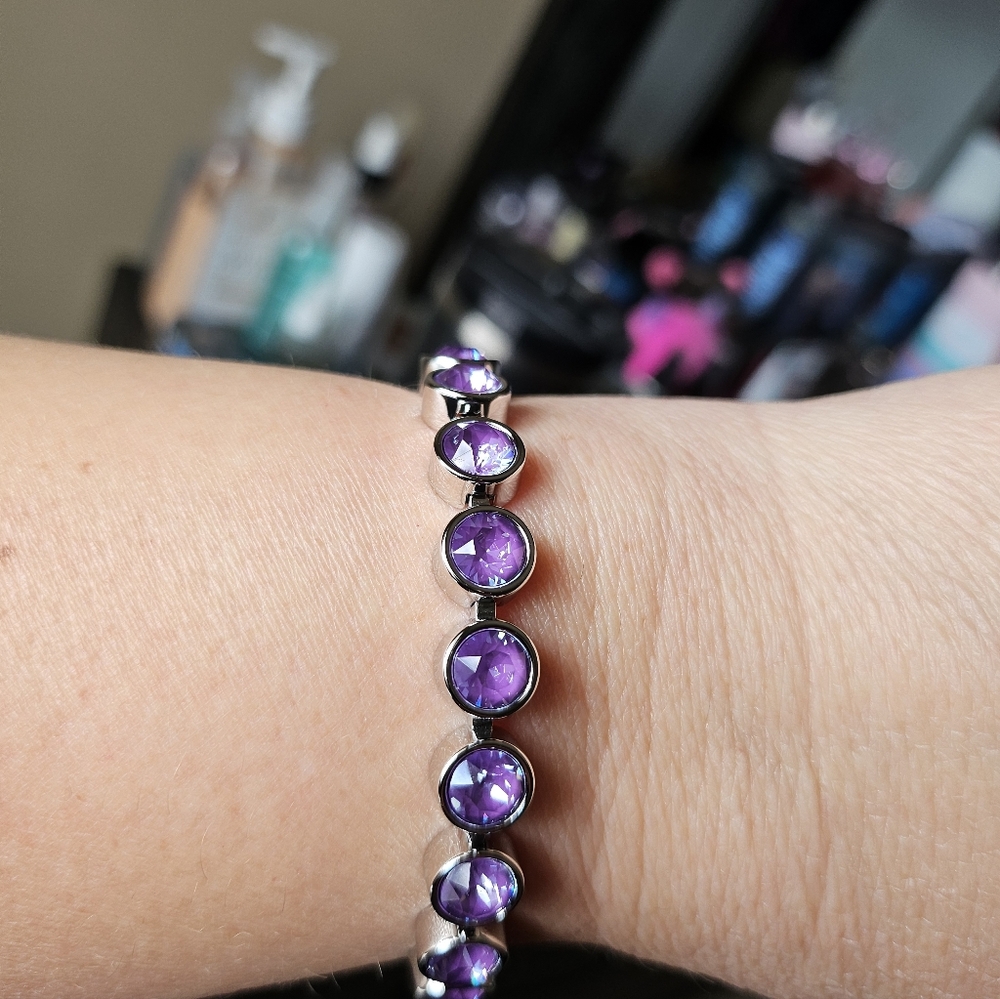 Touchstone Crystal Purple Ignite Ice Braclet New In Box - Picture 8 of 12